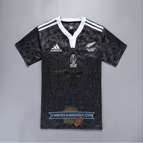 Camiseta Nueva Zelandia All Blacks Maori Rugby 100th Conmemorative